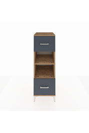 Kronos Dolap 2 Raflı 2 Çekmeceli 44x59x134 Çam-Antrasit