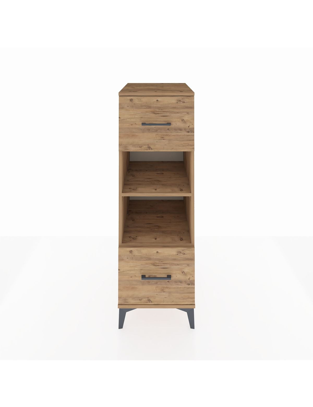 Kronos Dolap 2 Raflı 2 Çekmeceli 44x59x134 Çam-Çam