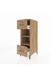 Kronos Dolap 2 Raflı 2 Çekmeceli 44x59x134 Çam-Çam