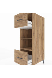 Kronos Dolap 2 Raflı 2 Çekmeceli 44x59x134 Çam-Çam