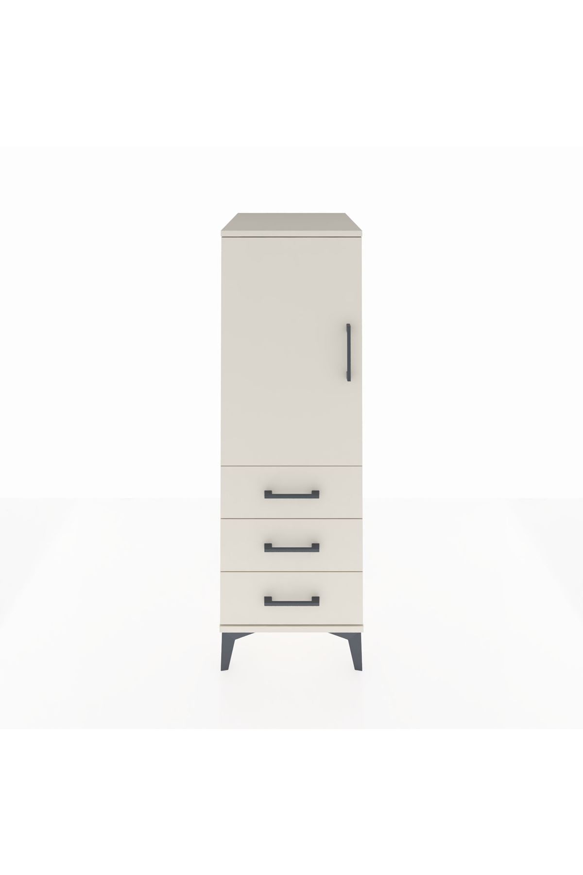 Kronos Dolap 2 Raflı 3 Çekmeceli Tek Kapaklı 44x59x134 Aytaşı-Aytaşı