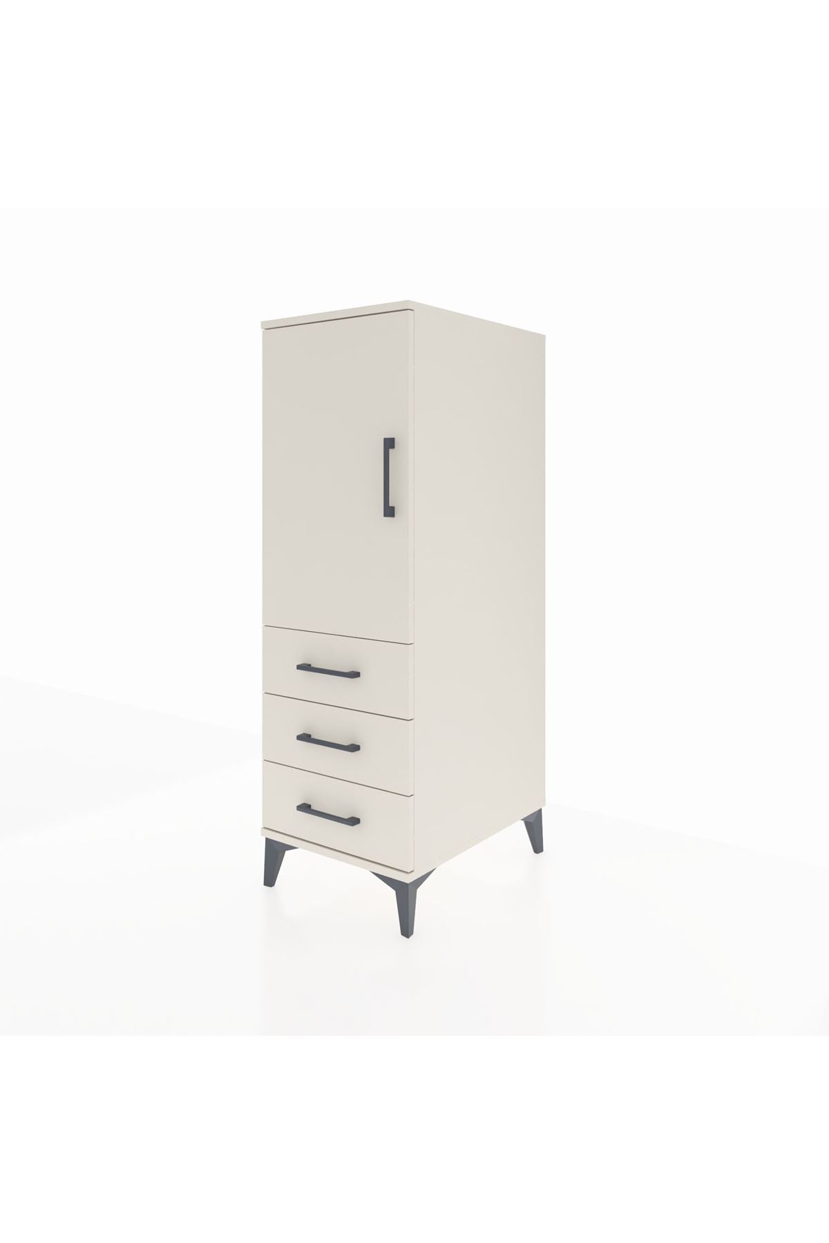 Kronos Dolap 2 Raflı 3 Çekmeceli Tek Kapaklı 44x59x134 Aytaşı-Aytaşı