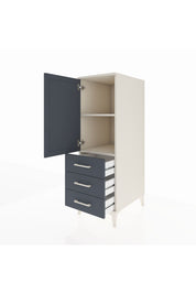 Kronos Dolap 2 Raflı 3 Çekmeceli Tek Kapaklı 44x59x134 Aytaşı-Antrasit