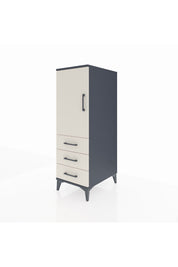 Kronos Dolap 2 Raflı 3 Çekmeceli Tek Kapaklı 44x59x134 Antrasit-Aytaşı