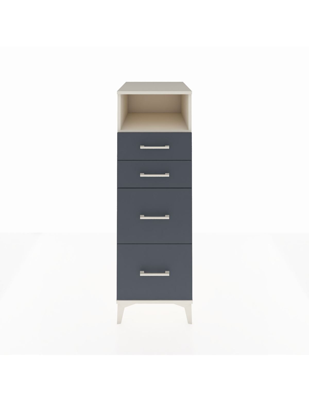 Kronos Dolap Tek Raflı 4 Çekmeceli 44x59x134 Aytaşı-Antrasit