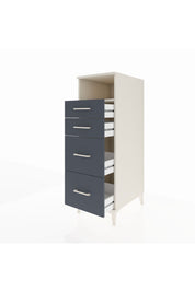 Kronos Dolap Tek Raflı 4 Çekmeceli 44x59x134 Aytaşı-Antrasit