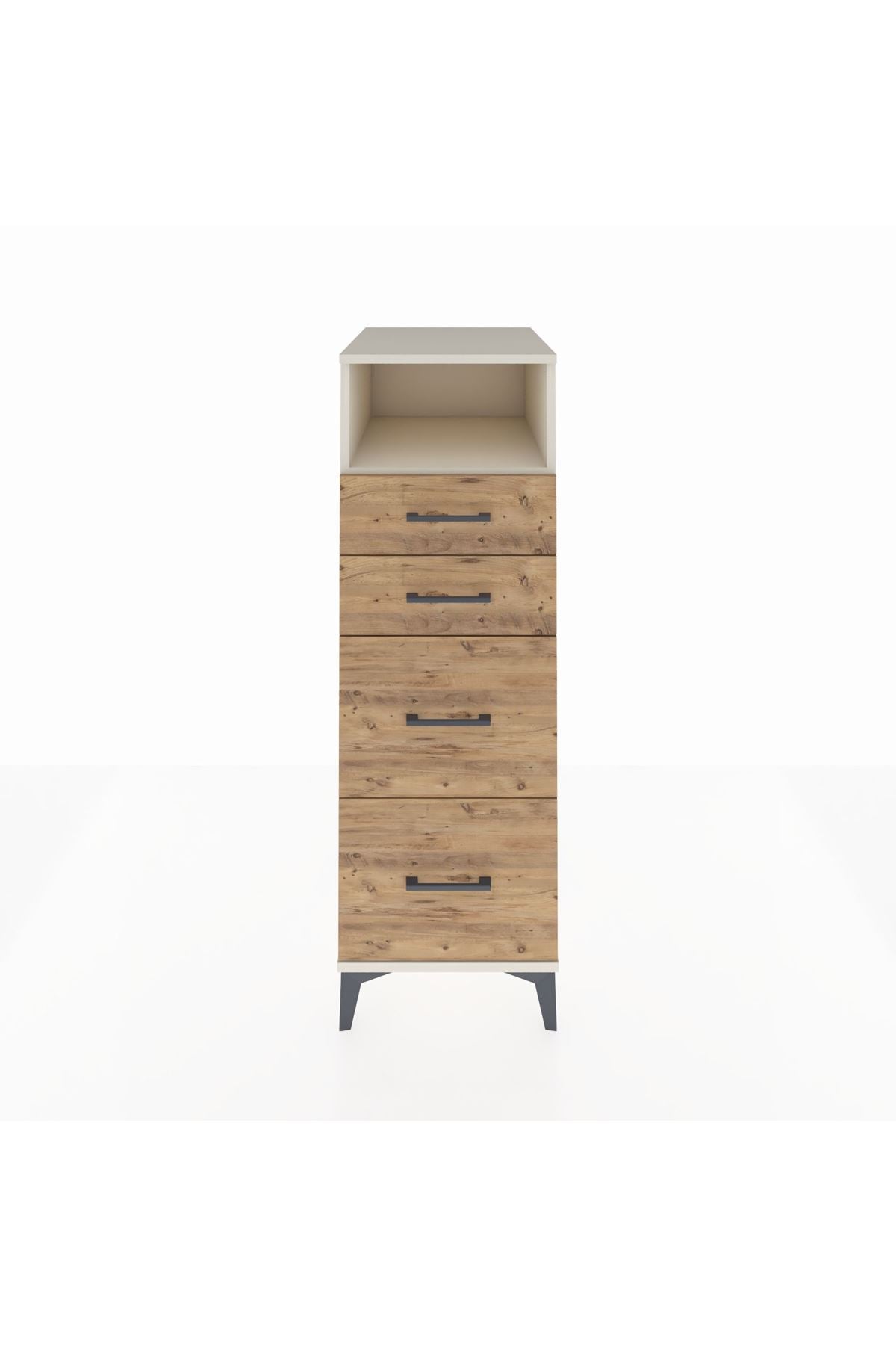 Kronos Dolap Tek Raflı 4 Çekmeceli 44x59x134 Aytaşı-Çam