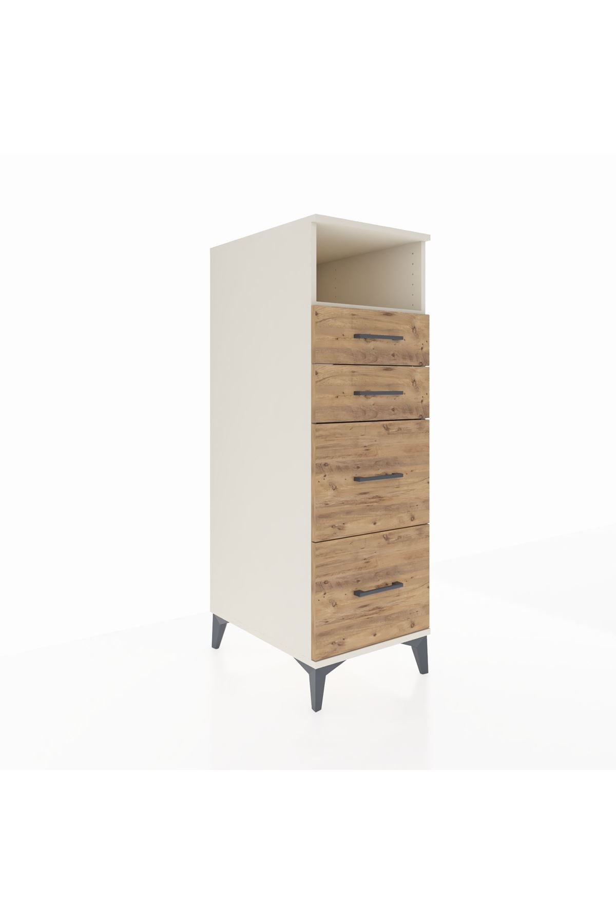 Kronos Dolap Tek Raflı 4 Çekmeceli 44x59x134 Aytaşı-Çam