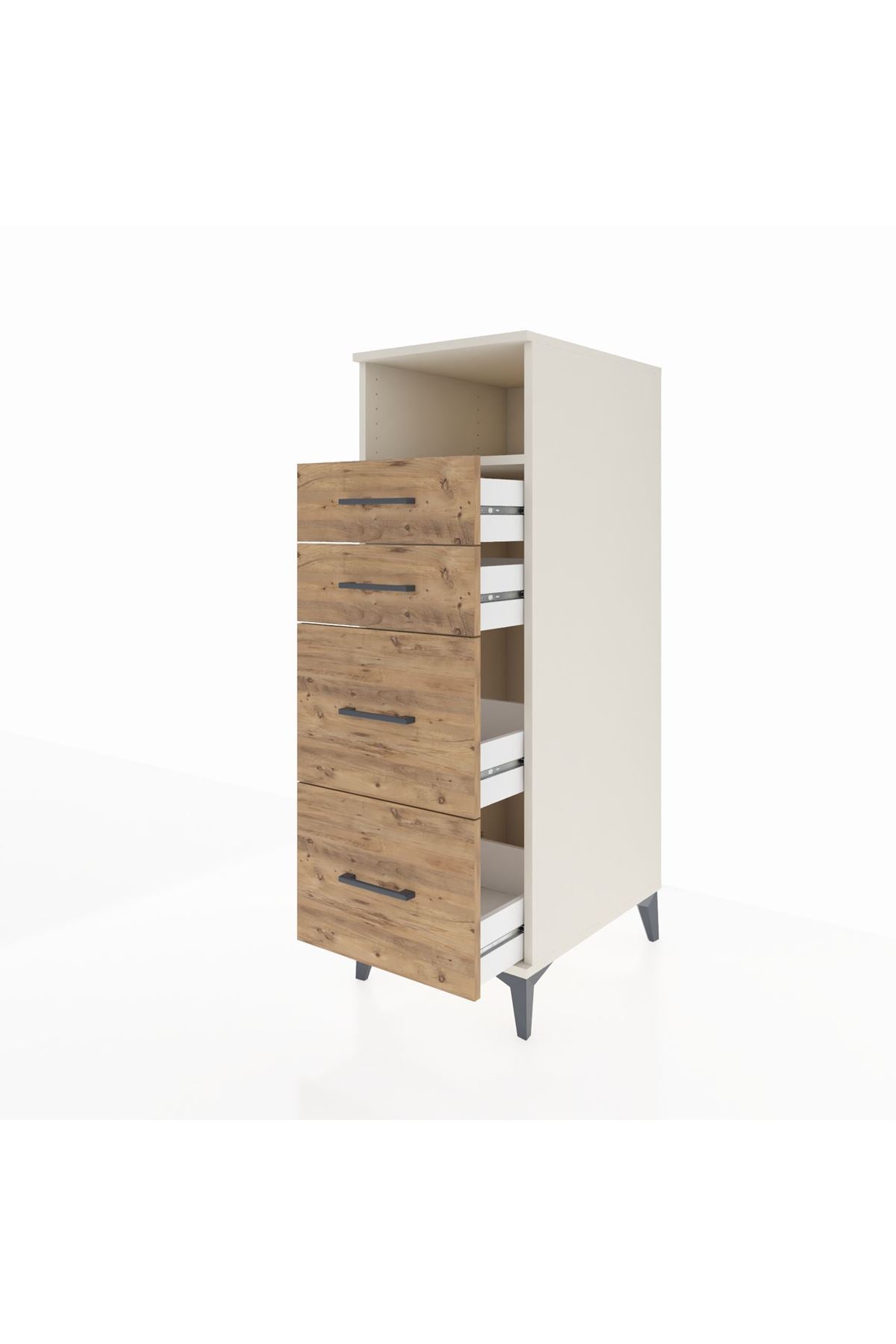 Kronos Dolap Tek Raflı 4 Çekmeceli 44x59x134 Aytaşı-Çam