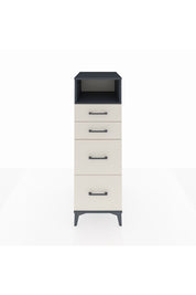 Kronos Dolap Tek Raflı 4 Çekmeceli 44x59x134 Antrasit-Aytaşı