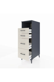 Kronos Dolap Tek Raflı 4 Çekmeceli 44x59x134 Antrasit-Aytaşı