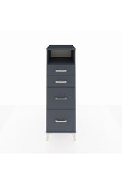 Kronos Dolap Tek Raflı 4 Çekmeceli 44x59x134 Antrasit-Antrasit