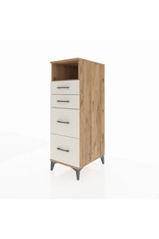 Kronos Dolap Tek Raflı 4 Çekmeceli 44x59x134 Çam-Aytaşı