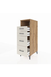 Kronos Dolap Tek Raflı 4 Çekmeceli 44x59x134 Çam-Aytaşı