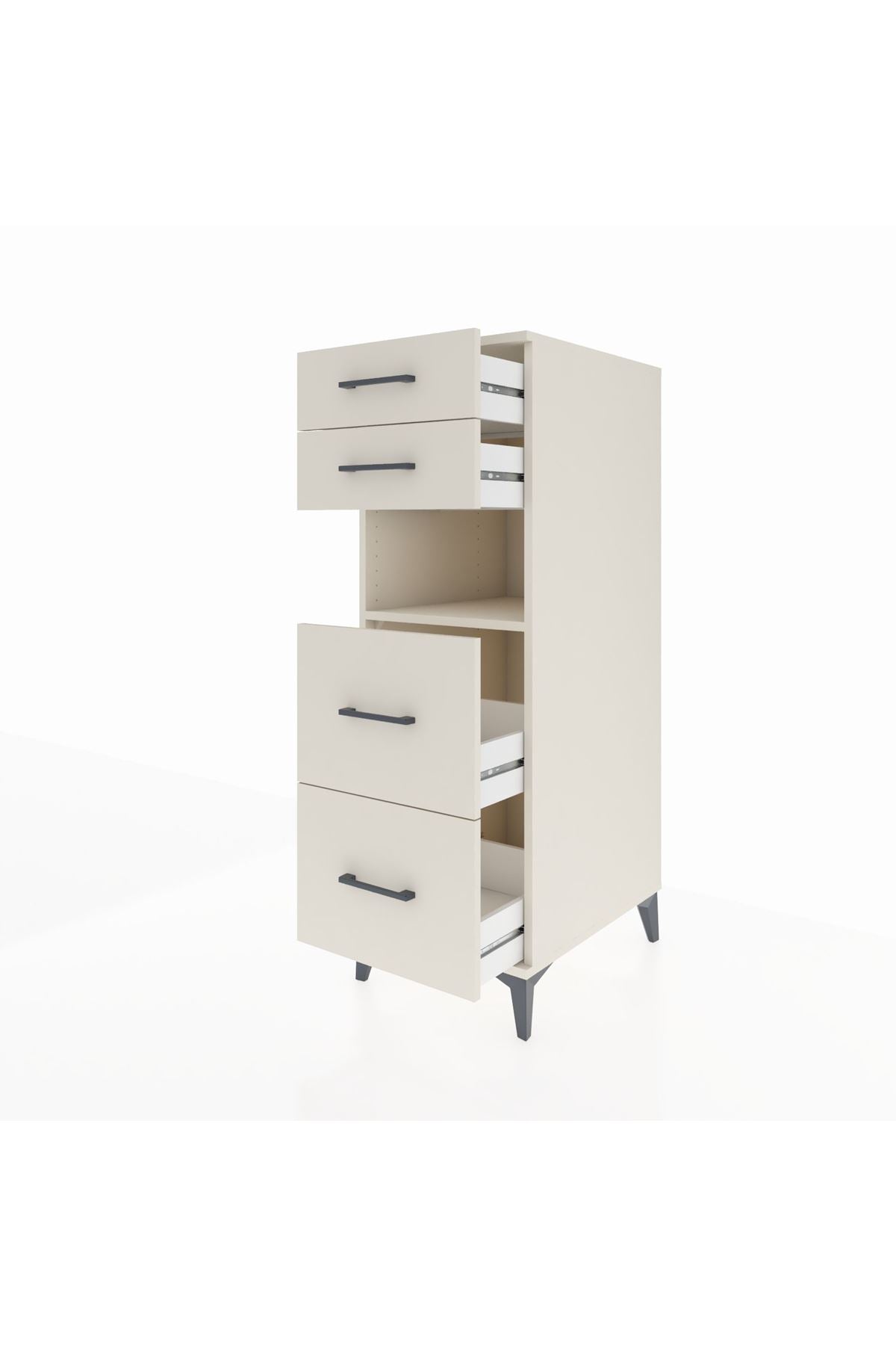 Kronos Dolap Tek Raflı 4 Çekmeceli 44x59x134 - S82M102V1C