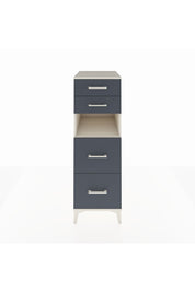 Kronos Dolap Tek Raflı 4 Çekmeceli 44x59x134 Aytaşı-Antrasit