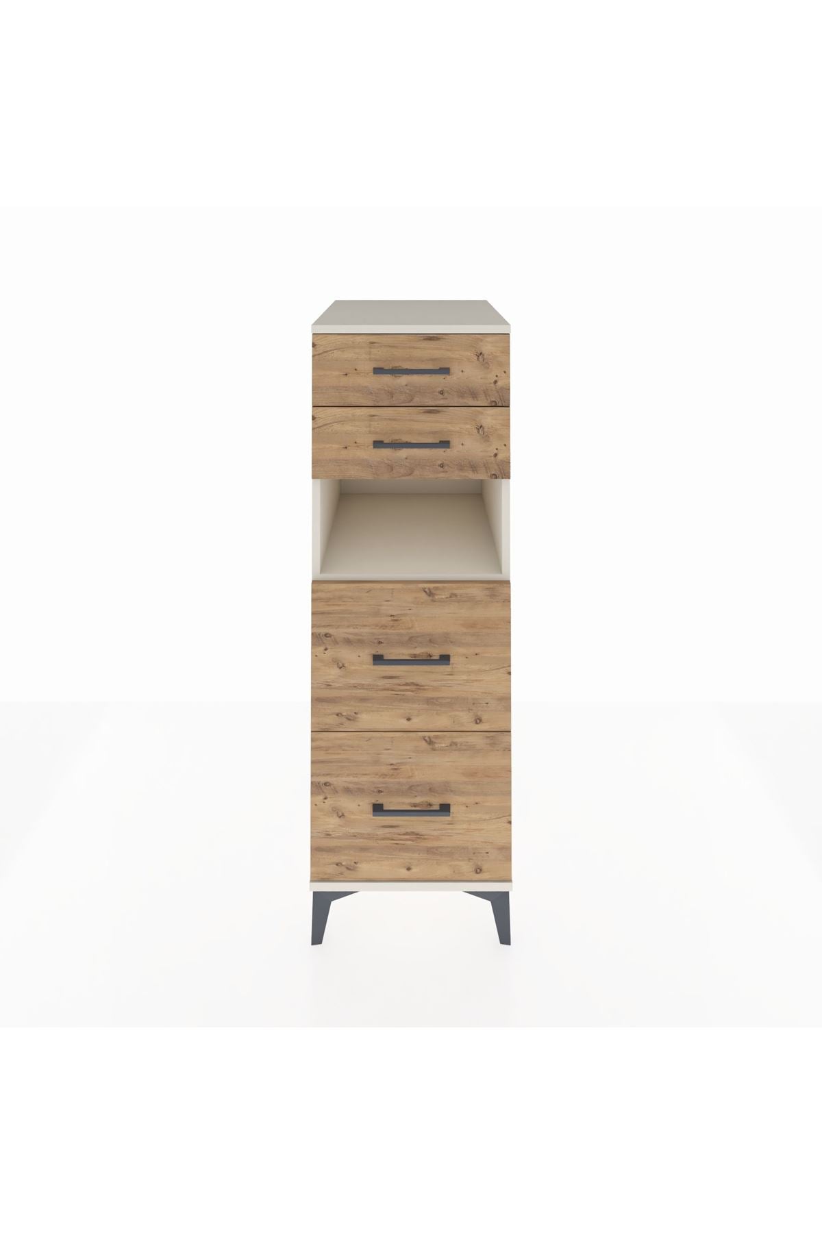 Kronos Dolap Tek Raflı 4 Çekmeceli 44x59x134 Aytaşı-Çam