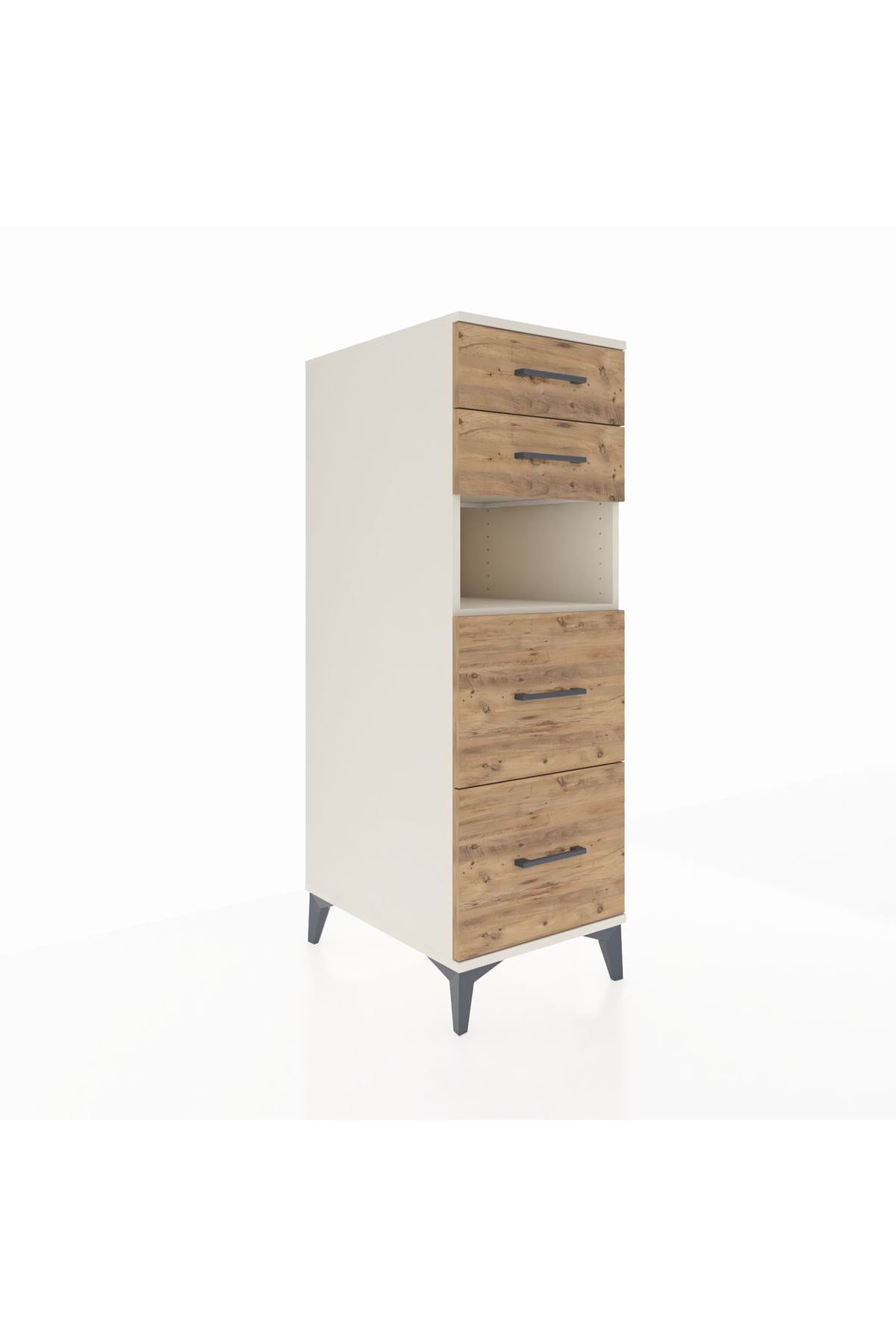 Kronos Dolap Tek Raflı 4 Çekmeceli 44x59x134 Aytaşı-Çam