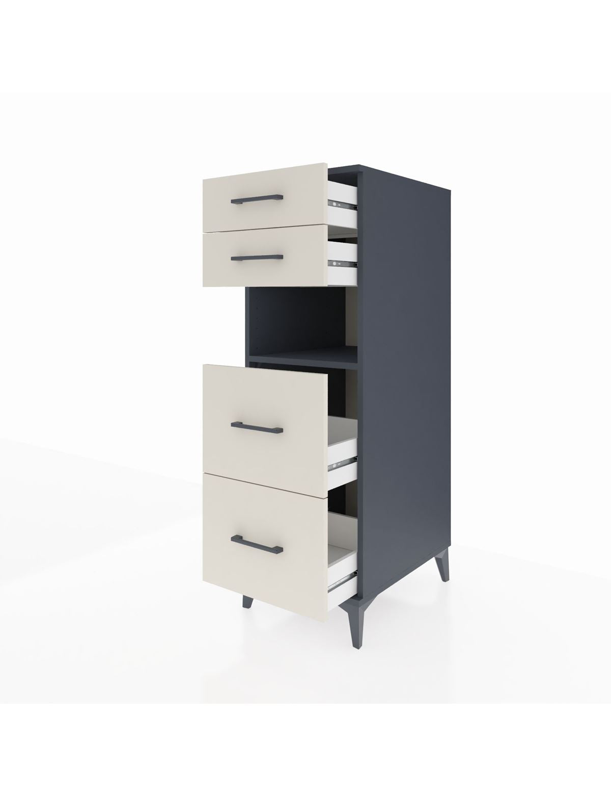Kronos Dolap Tek Raflı 4 Çekmeceli 44x59x134 - S82M102V4C