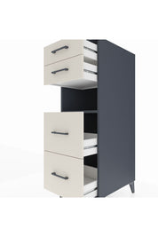 Kronos Dolap Tek Raflı 4 Çekmeceli 44x59x134 Antrasit-Aytaşı