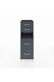 Kronos Dolap Tek Raflı 4 Çekmeceli 44x59x134 Antrasit-Antrasit