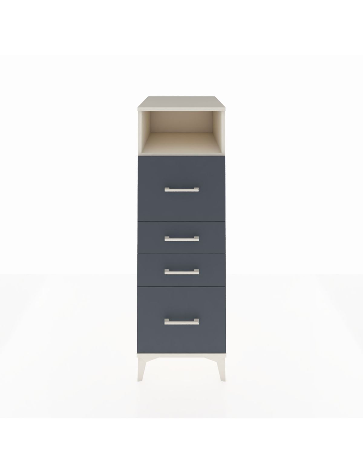 Kronos Dolap Tek Raflı 4 Çekmeceli 44x59x134 Aytaşı-Antrasit