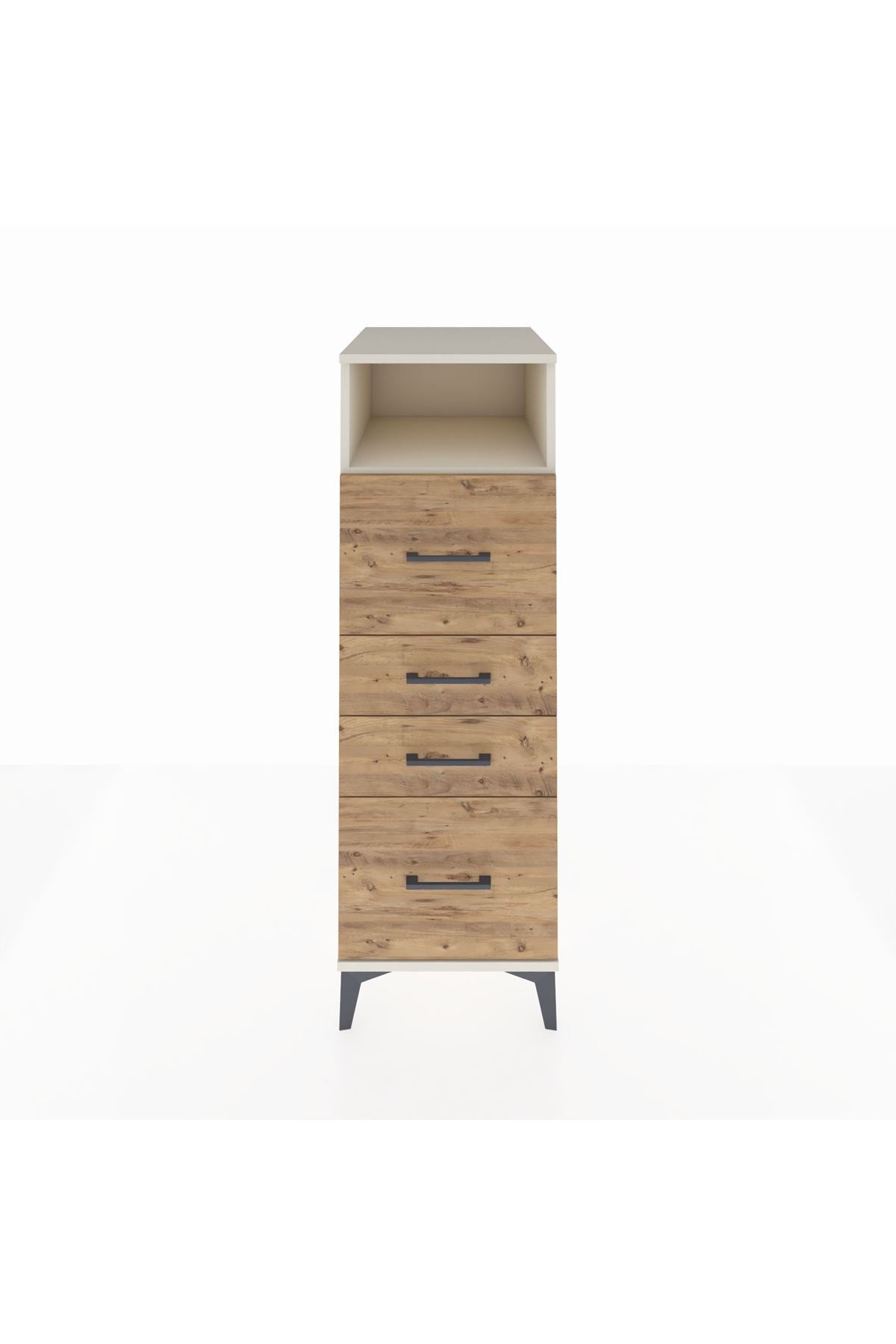 Kronos Dolap Tek Raflı 4 Çekmeceli 44x59x134 Aytaşı-Çam