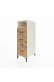 Kronos Dolap Tek Raflı 4 Çekmeceli 44x59x134 Aytaşı-Çam