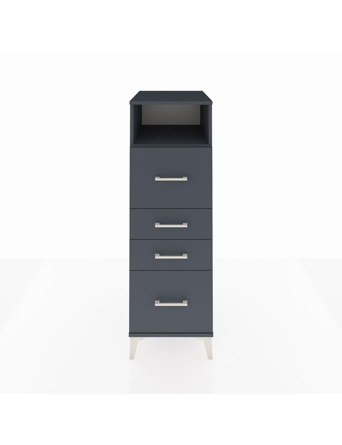 Kronos Dolap Tek Raflı 4 Çekmeceli 44x59x134 Antrasit-Antrasit