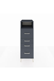 Kronos Dolap Tek Raflı 4 Çekmeceli 44x59x134 Antrasit-Antrasit