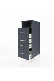 Kronos Dolap Tek Raflı 4 Çekmeceli 44x59x134 Antrasit-Antrasit