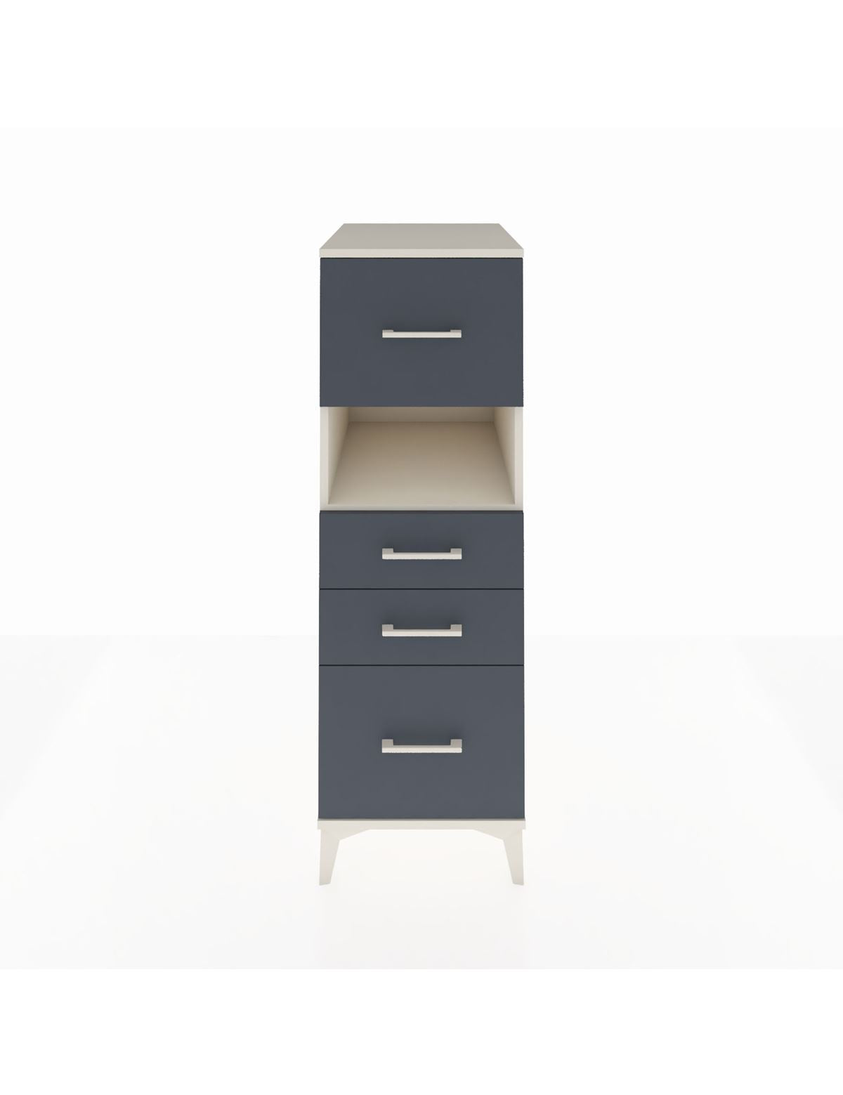 Kronos Dolap Tek Raflı 4 Çekmeceli 44x59x134 Aytaşı-Antrasit