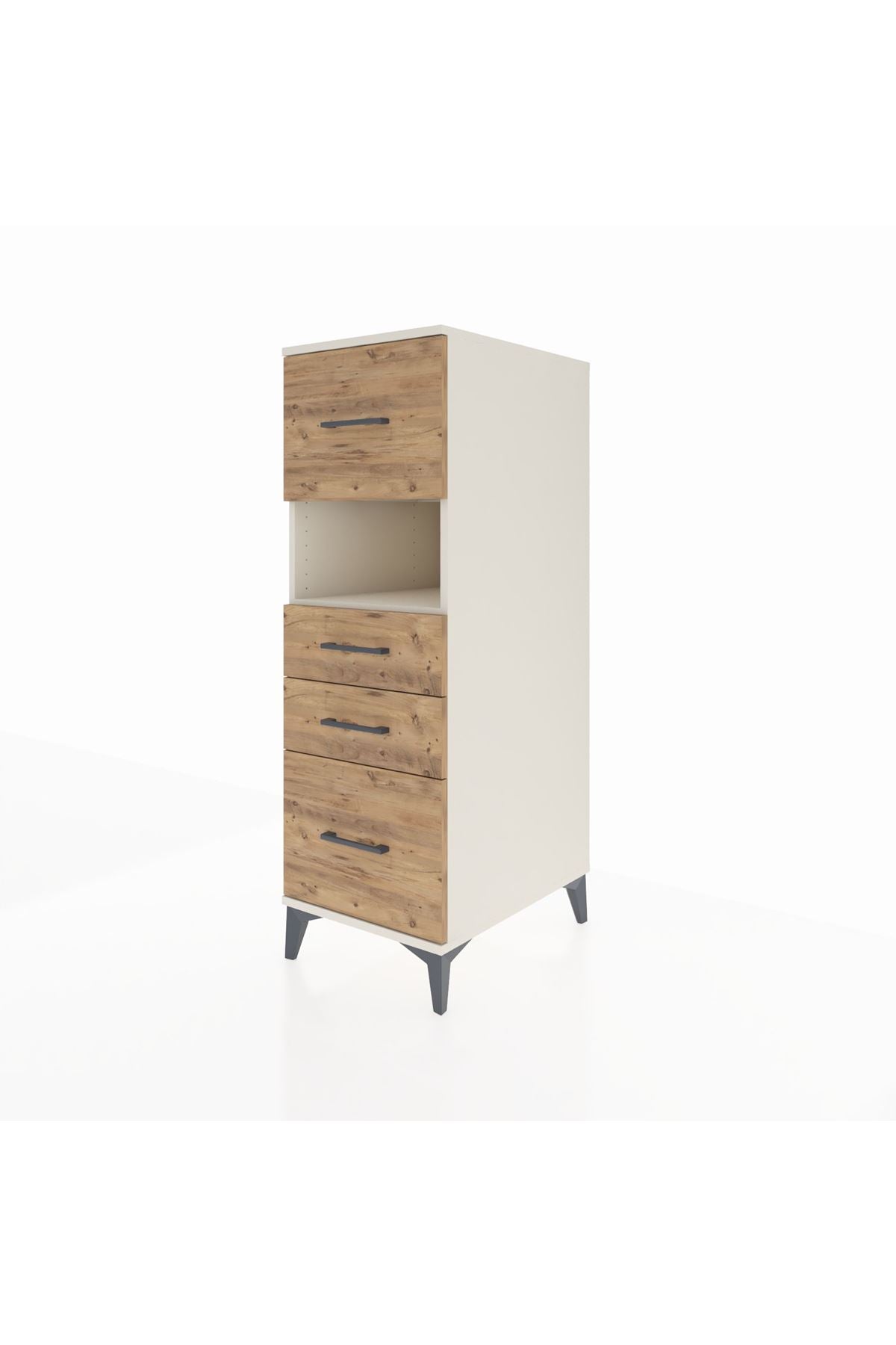 Kronos Dolap Tek Raflı 4 Çekmeceli 44x59x134 Aytaşı-Çam