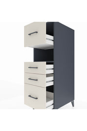 Kronos Dolap Tek Raflı 4 Çekmeceli 44x59x134 Antrasit-Aytaşı