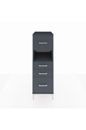 Kronos Dolap Tek Raflı 4 Çekmeceli 44x59x134 Antrasit-Antrasit
