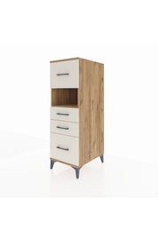 Kronos Dolap Tek Raflı 4 Çekmeceli 44x59x134 Çam-Aytaşı