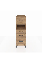 Kronos Dolap Tek Raflı 4 Çekmeceli 44x59x134 Çam-Çam