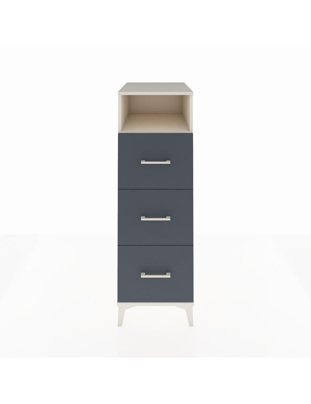 Kronos Dolap Tek Raflı 3 Çekmeceli 44x59x134 Aytaşı-Antrasit