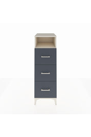 Kronos Dolap Tek Raflı 3 Çekmeceli 44x59x134 Aytaşı-Antrasit