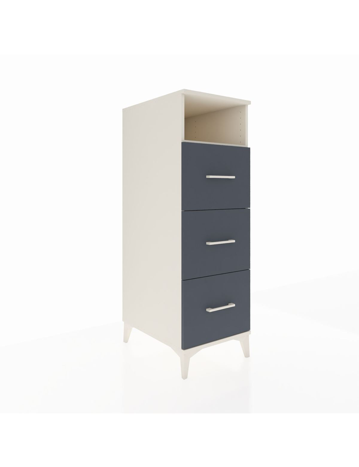 Kronos Dolap Tek Raflı 3 Çekmeceli 44x59x134 Aytaşı-Antrasit