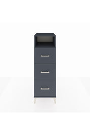 Kronos Dolap Tek Raflı 3 Çekmeceli 44x59x134 Antrasit-Antrasit