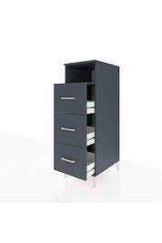 Kronos Dolap Tek Raflı 3 Çekmeceli 44x59x134 Antrasit-Antrasit