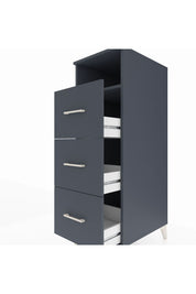 Kronos Dolap Tek Raflı 3 Çekmeceli 44x59x134 Antrasit-Antrasit