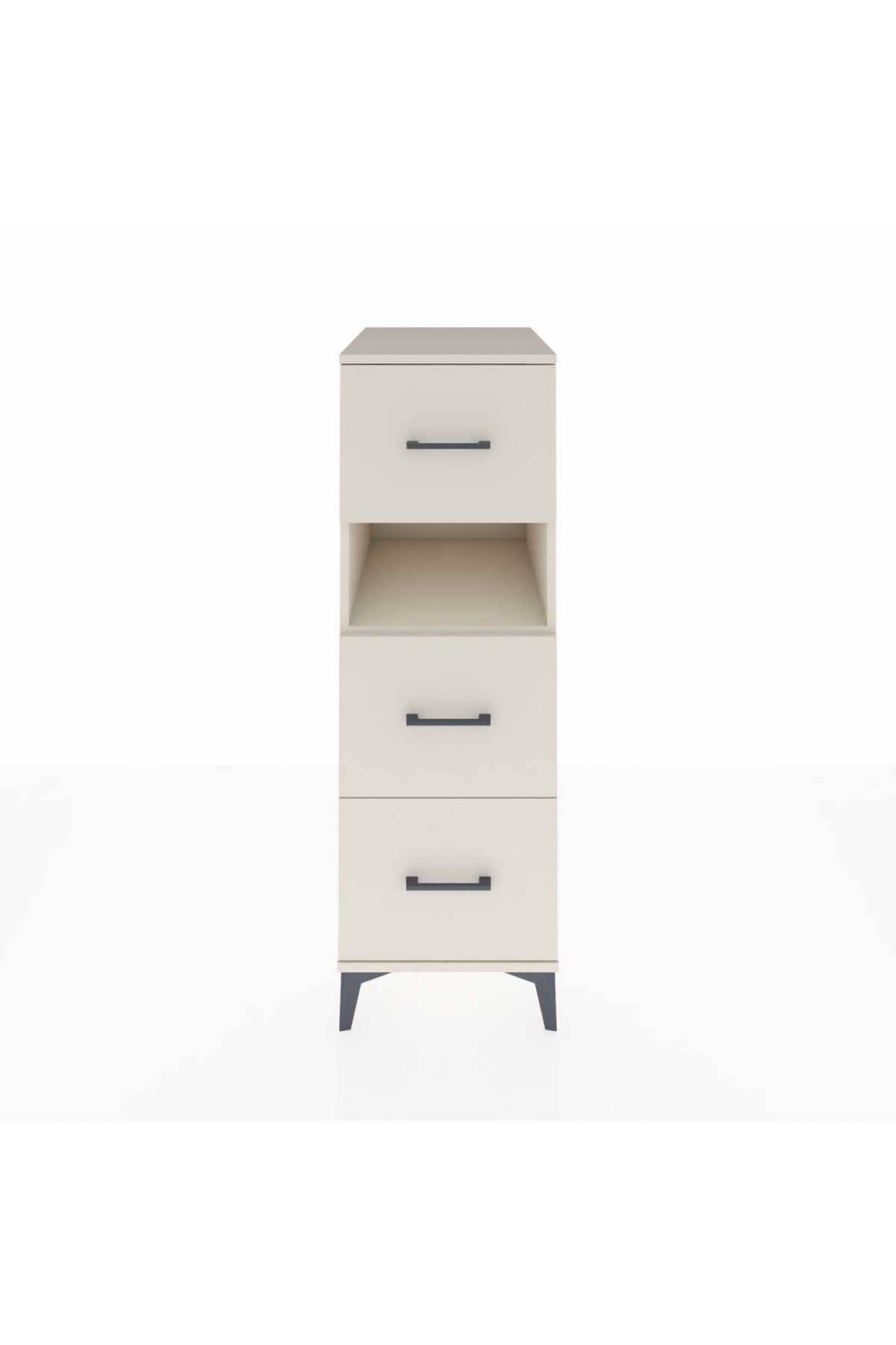 Kronos Dolap Tek Raflı 3 Çekmeceli 44x59x134 Aytaşı-Aytaşı