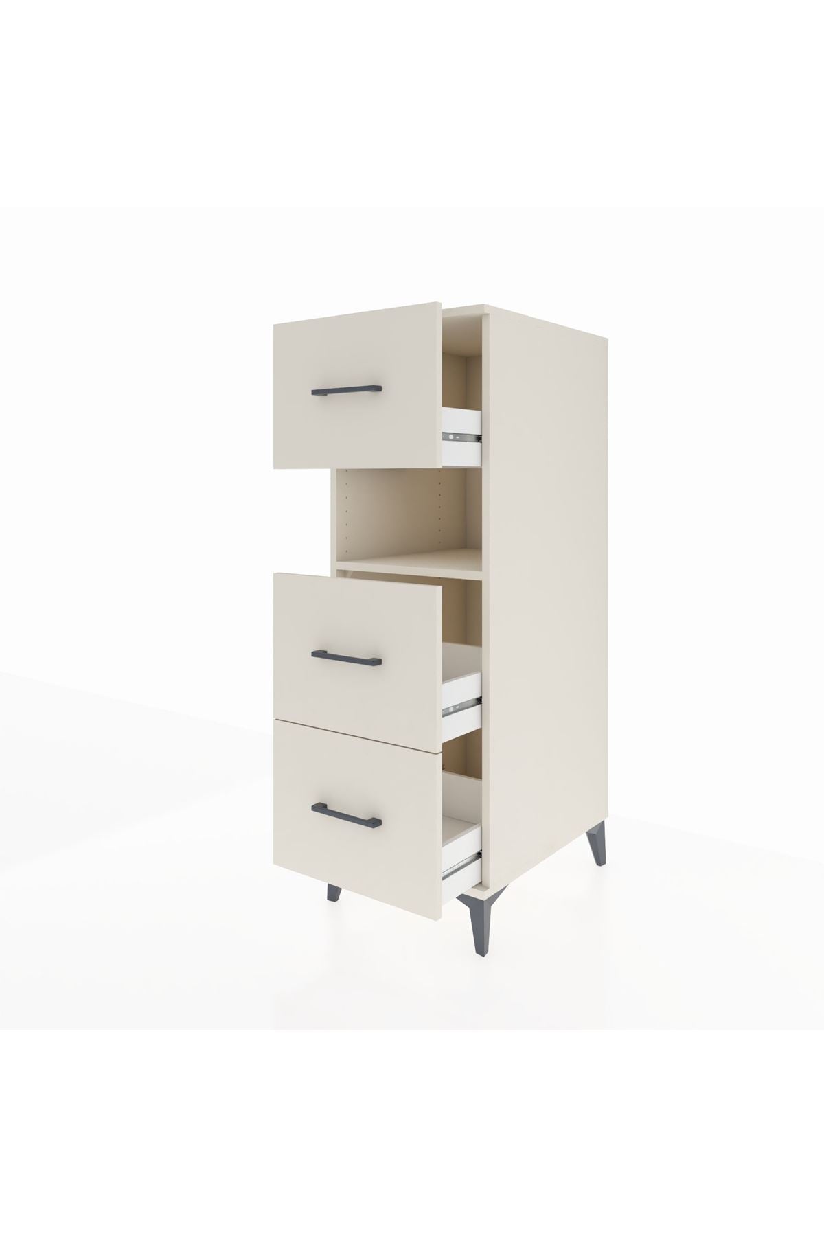 Kronos Dolap Tek Raflı 3 Çekmeceli 44x59x134 Aytaşı-Aytaşı