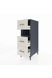 Kronos Dolap Tek Raflı 3 Çekmeceli 44x59x134 Antrasit-Aytaşı