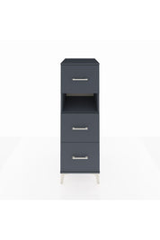 Kronos Dolap Tek Raflı 3 Çekmeceli 44x59x134 Antrasit-Antrasit