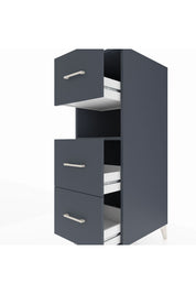 Kronos Dolap Tek Raflı 3 Çekmeceli 44x59x134 Antrasit-Antrasit