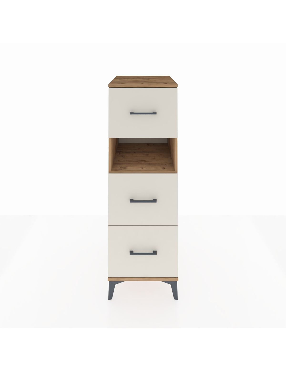 Kronos Dolap Tek Raflı 3 Çekmeceli 44x59x134 Çam-Aytaşı