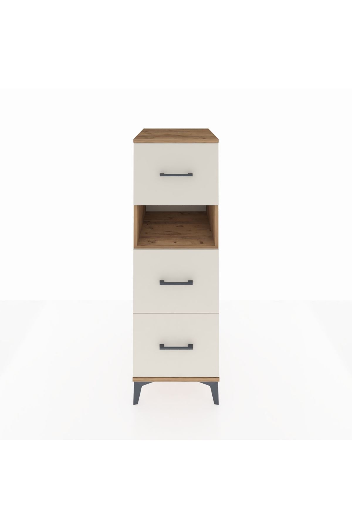 Kronos Dolap Tek Raflı 3 Çekmeceli 44x59x134 Çam-Aytaşı